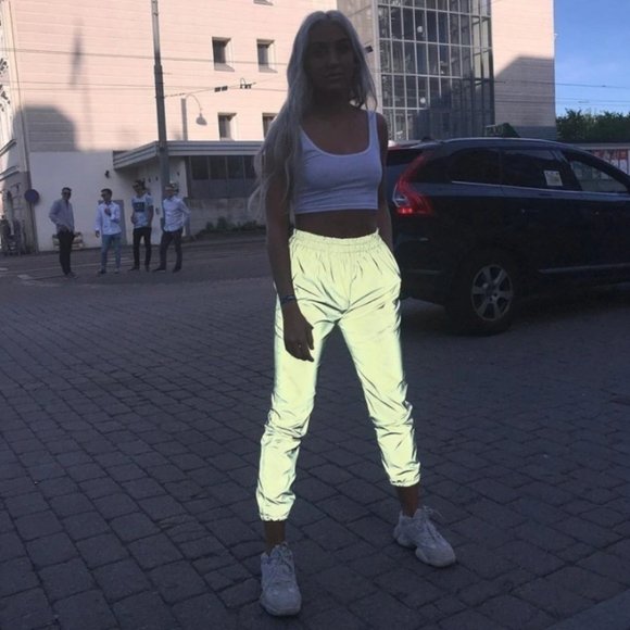 reflective jogger pants